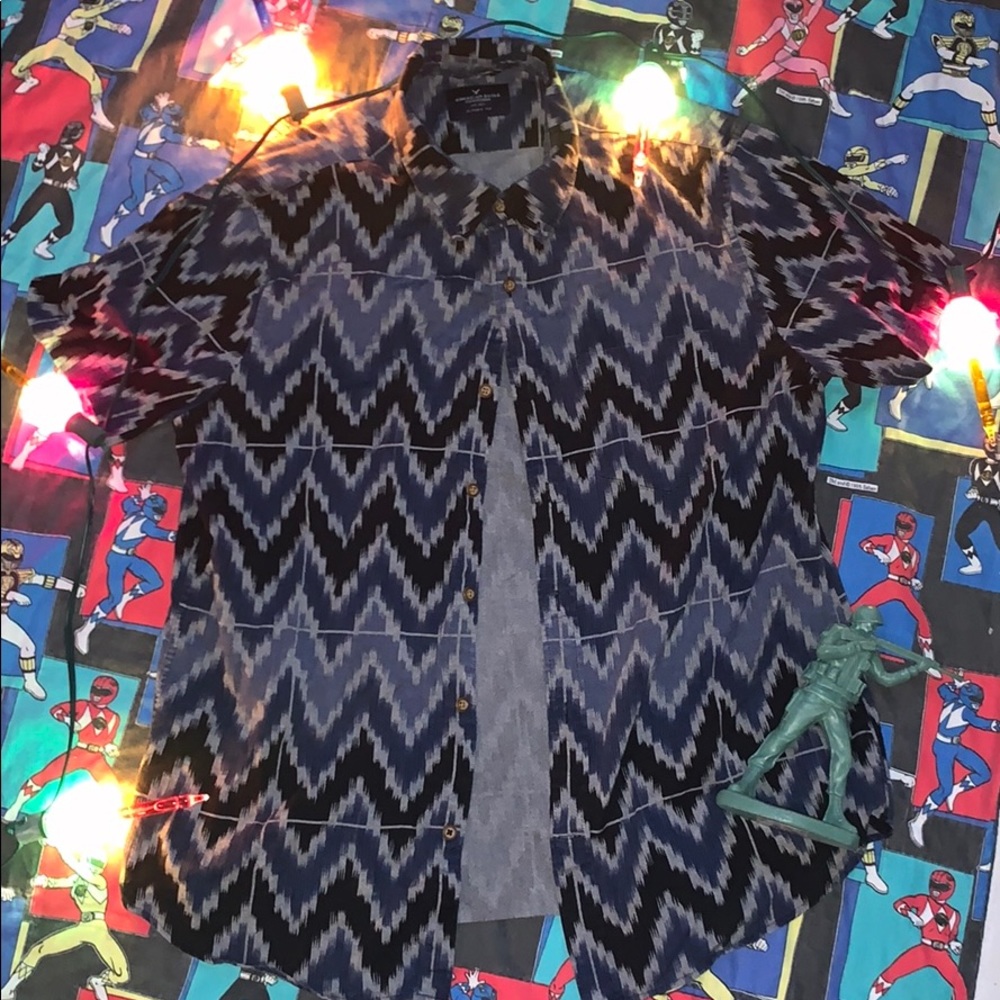 American Eagle Aztec print button up